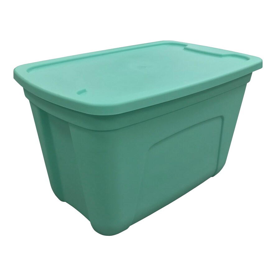 green storage boxes