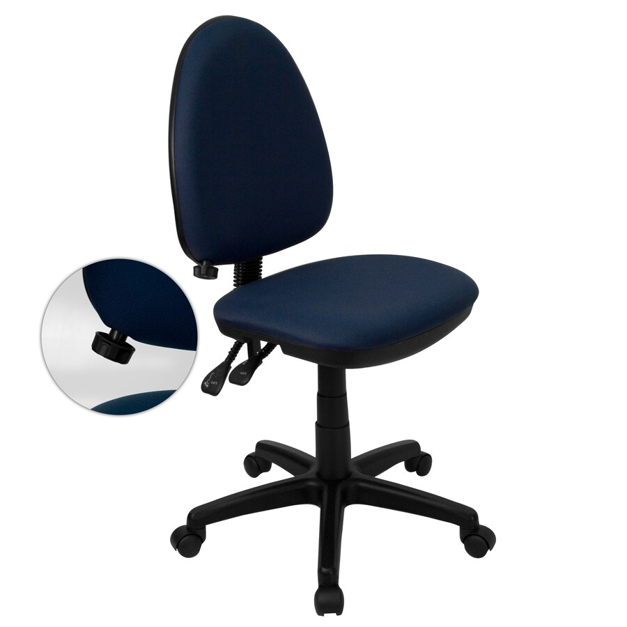 Flash Furniture Navy Blue Contemporary Adjustable Height Swivel Task