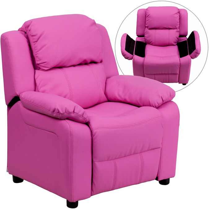 Flash Furniture 28in Hot Pink Vinyl Upholstered Kids