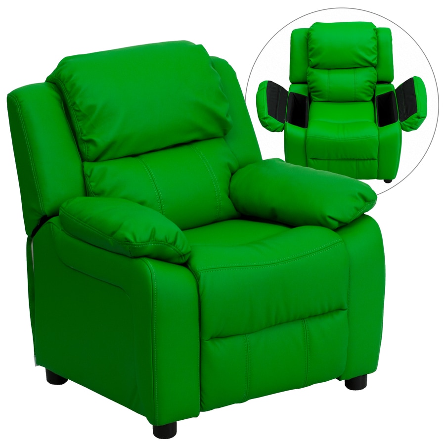 Flash Furniture 28-in Green Upholstered Kids Accent Chair