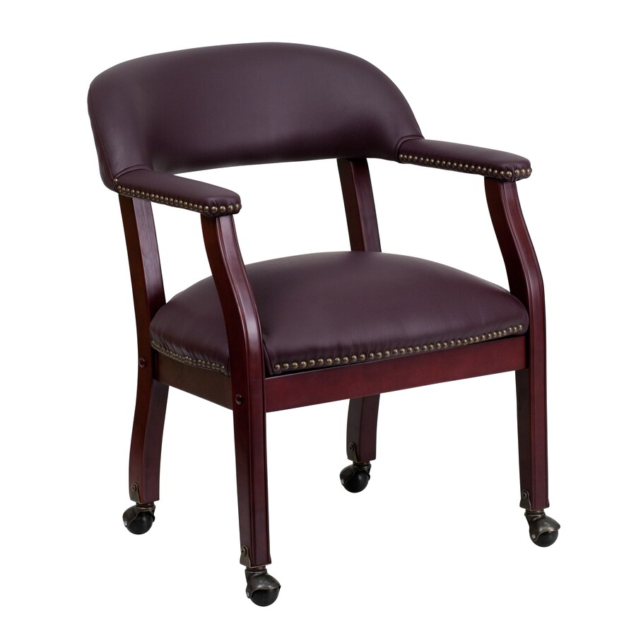 Flash Furniture Burgundy Leather Traditional Desk Chair In The Office Chairs Department At Lowes Com