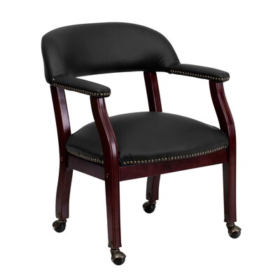 Flash Furniture Black Leather Traditional Desk Chair At Com Black Leather Traditional Desk Chair