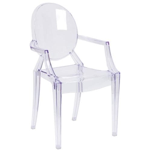 Flash Furniture Modern Clear Plastic Accent Chair in the Chairs