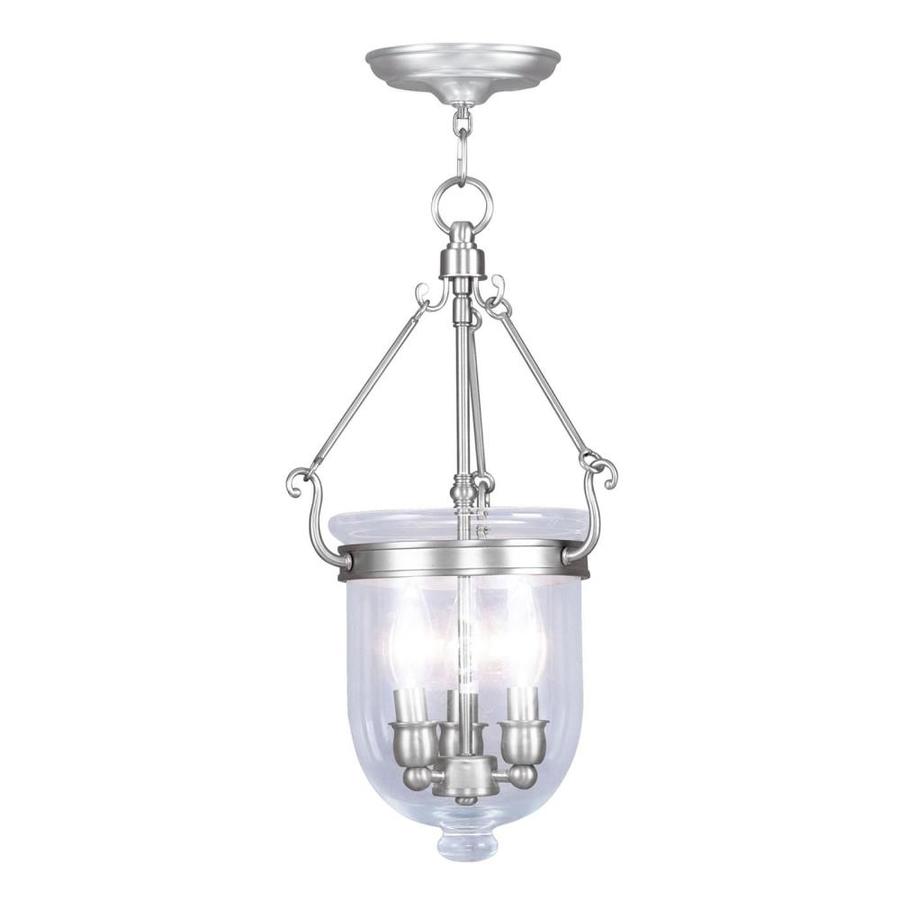 Livex Lighting Jefferson Brushed Nickel Single Transitional Seeded