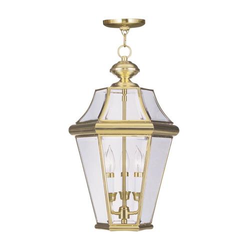 Livex Lighting Georgetown Polished Brass Pendant Light Traditional