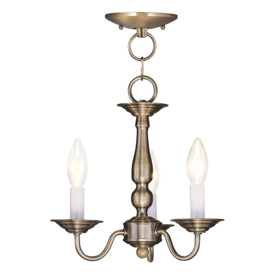 Livex Lighting Williamsburg 3 Light Antique Br Livex Lighting Williamsburg 3 Light Antique Br