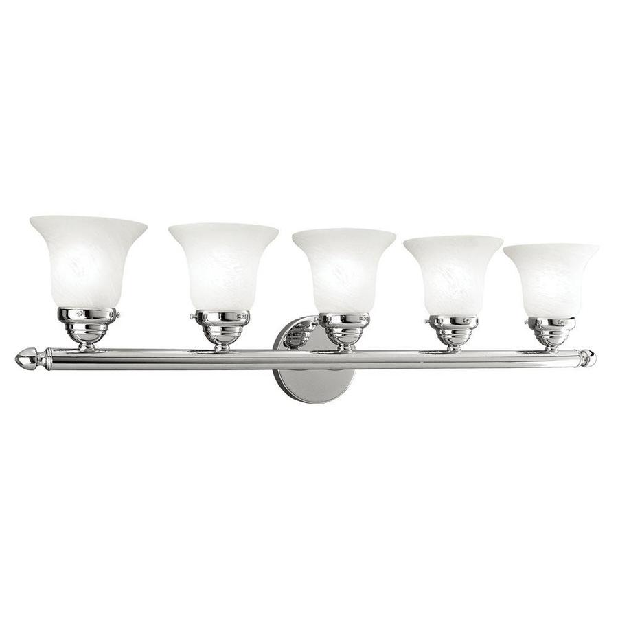 Livex Lighting Neptune 5Light 32in Chrome Bell Vanity Light at
