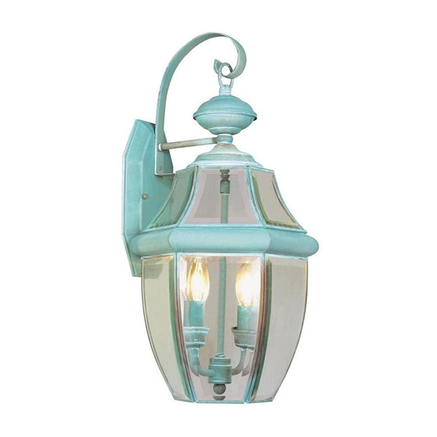 Livex Lighting Monterey 20 25 In H Verdigris Electrical Outlet Livex Lighting Monterey 20 25 In H Verdigris Electrical Outlet Candelabra Base E 12 Outdoor Wall Light