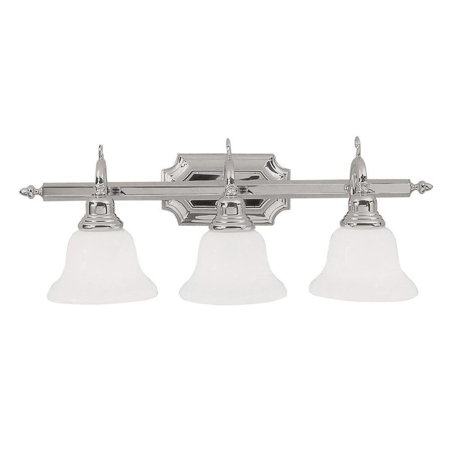 Livex Lighting French Regency 3Light 25in Chrome Bell Vanity Light at