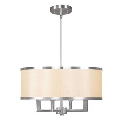 Park Ridge Brushed Nickel Mini Modern Contemporary Drum Pendant Light Park Ridge Brushed Nickel Mini Modern Contemporary Drum Pendant Light