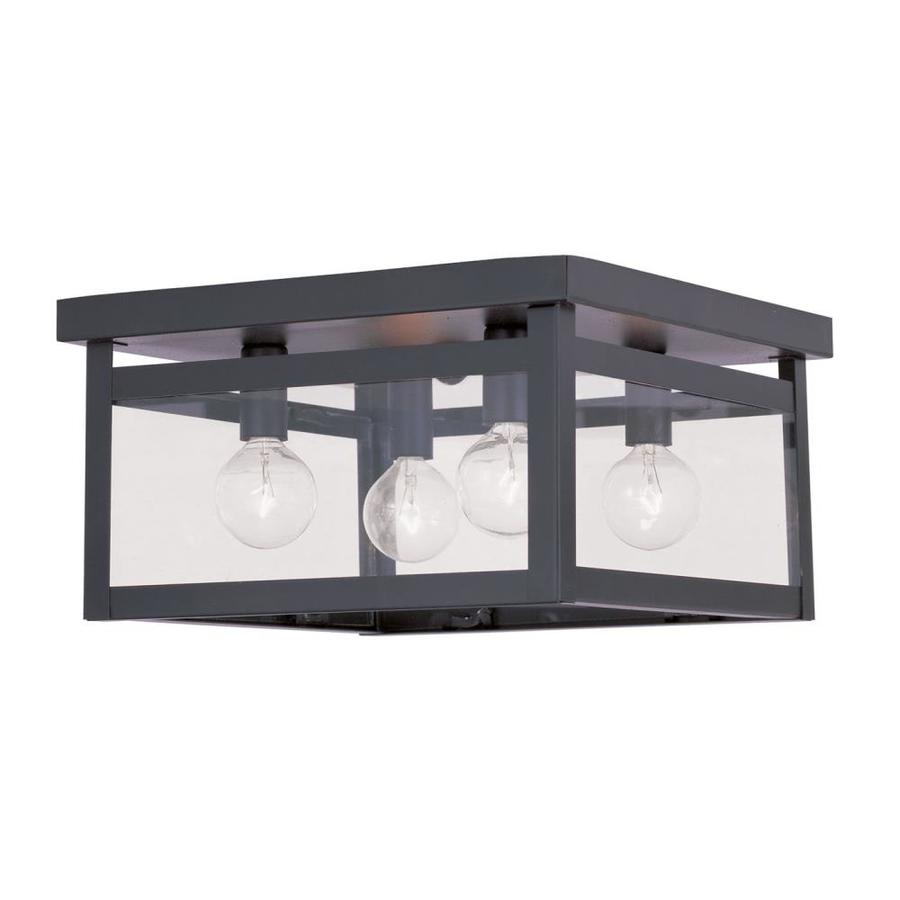 Livex Lighting 403207 Milford 11-in Bronze Transitional Flush Mount Light