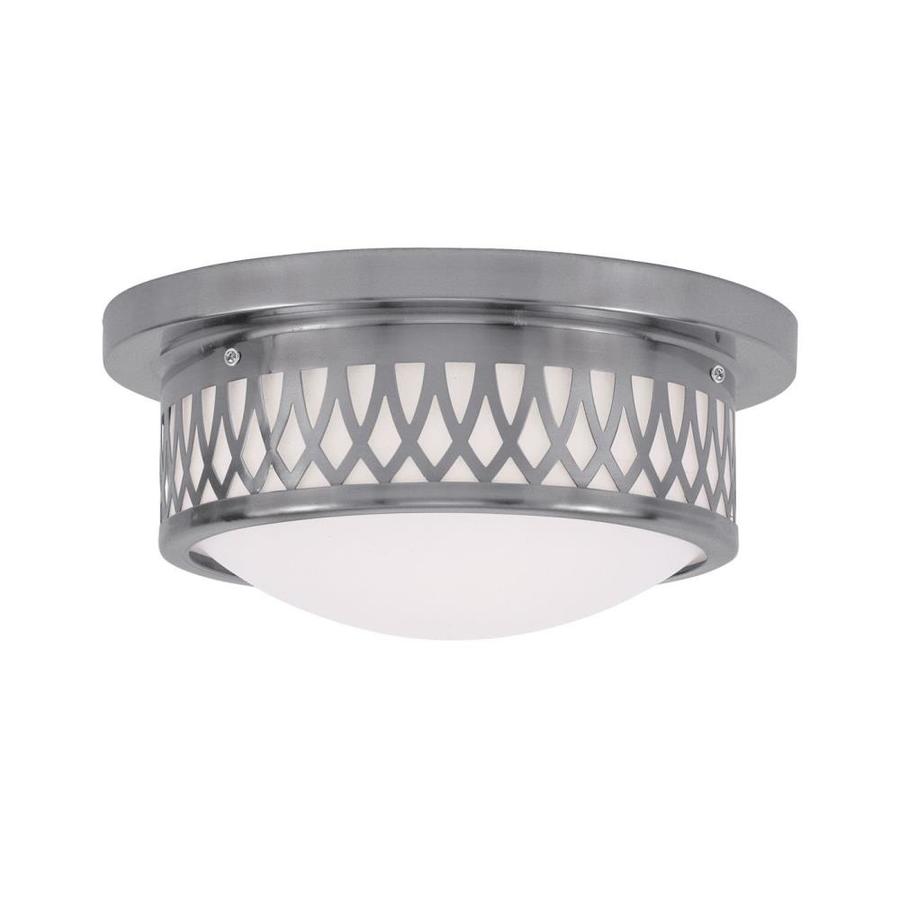 Livex Lighting Westfield 11 In Brushed Nickel Transitional Flush Mount Light At