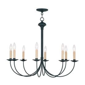 Livex Lighting Heritage 8-light Black Traditional Candle Chandelier