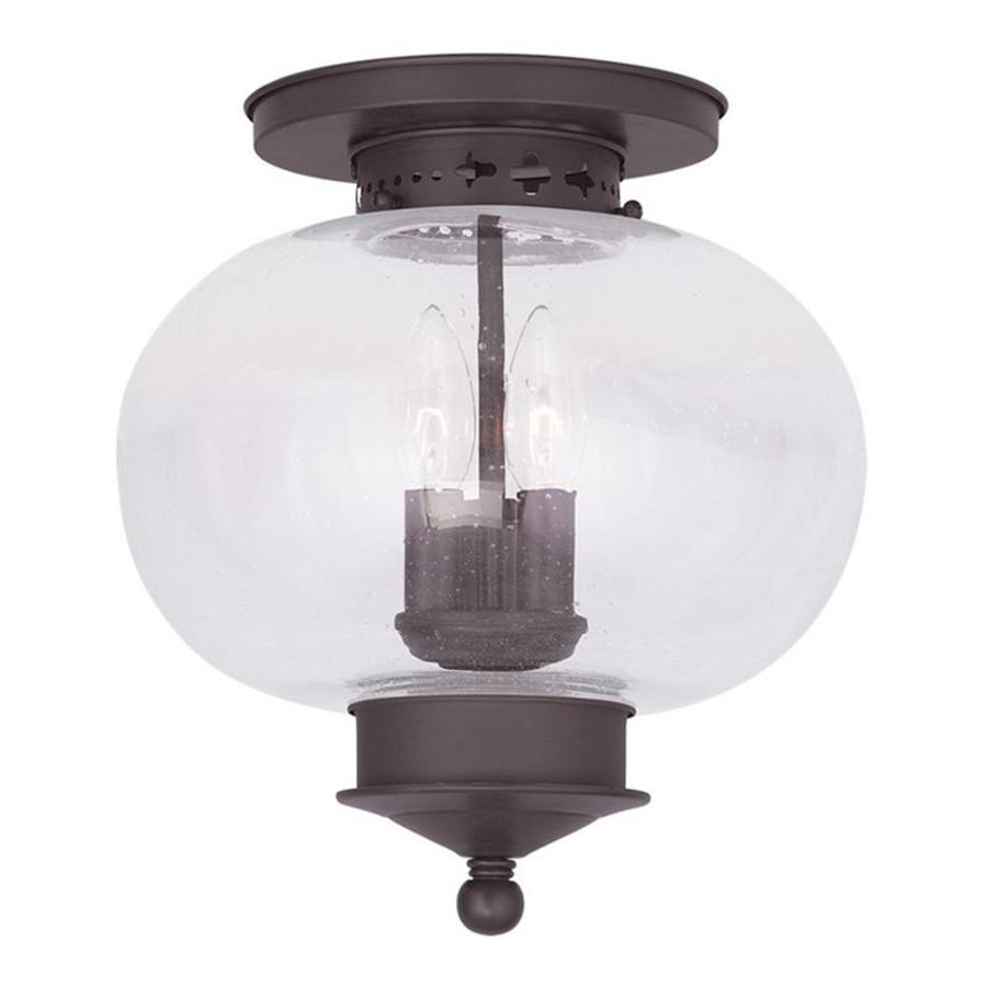 Livex Lighting Harbor 11in Bronze Coastal Flush Mount Light at