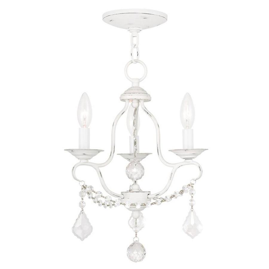 Livex Lighting Chesterfield 3light Antique White Traditional Candle