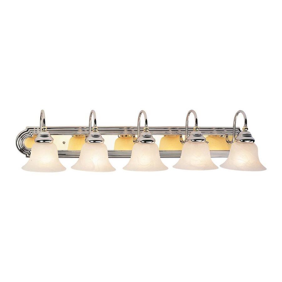 chrome and polished brass vanity light