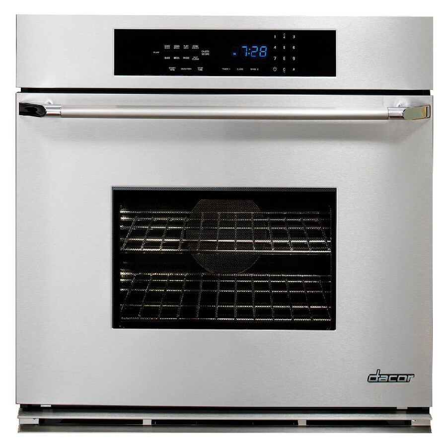 Dacor Selfcleaning Convection Single Electric Wall Oven (Stainless Steel with Chrome Trim) at