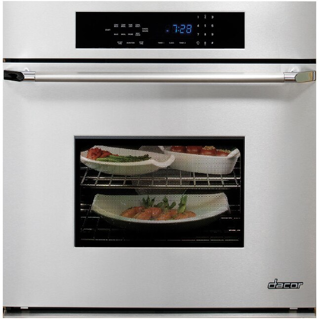 Dacor Self Cleaning Convection Single Electric Wall Oven Stainless Steel With Chrome Trim Common 30 In Actual 29 875 The Ovens Department At Com - Dacor 27 Inch Single Wall Oven