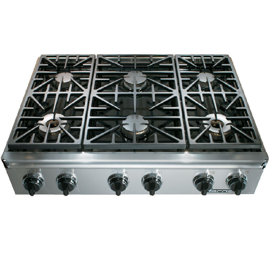 Dacor Discovery 6 Burner Gas Cooktop Stainless Steel Common 36