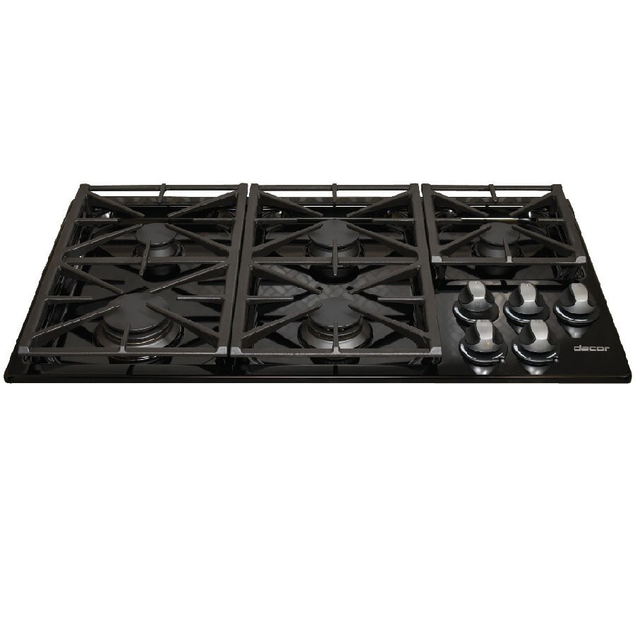 Dacor 36 Inch 5 Burner Gas Cooktop Color Black At Lowes Com