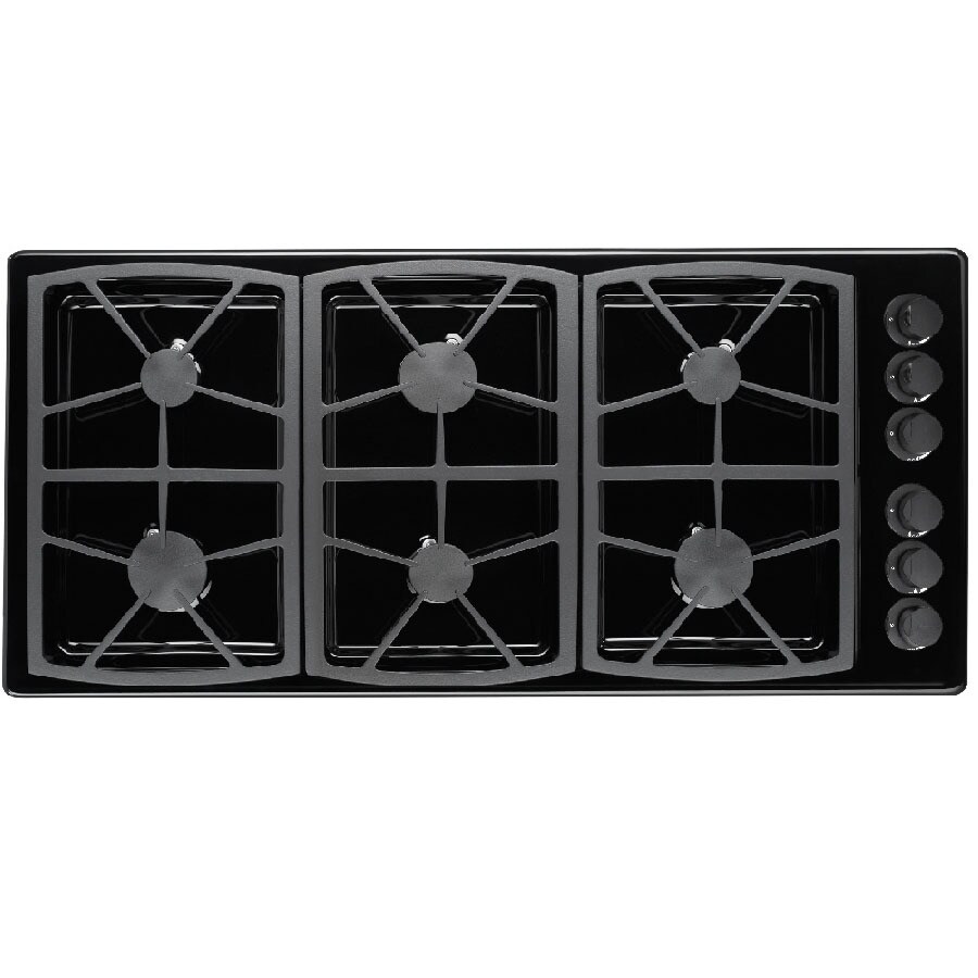 Dacor Classic 6 Burner Gas Cooktop Black Common 46 In Actual