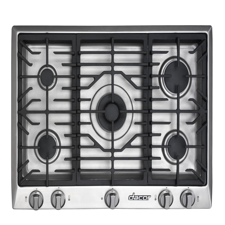 Dacor Distinctive 5 Burner Gas Cooktop Stainless Steel Common