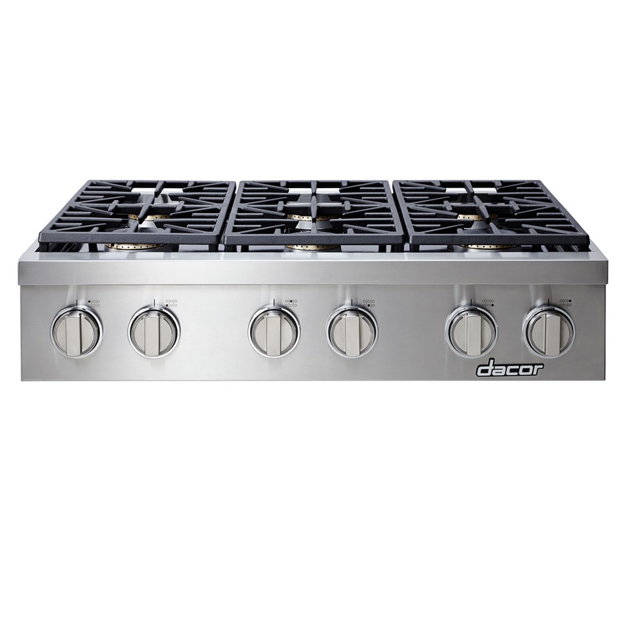 Dacor Discovery 6 Burner Gas Cooktop Stainless Steel Common 36