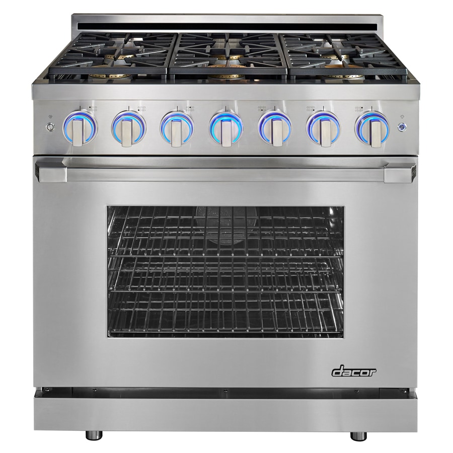 Dacor 36-in 5.2-cu ft Self-cleaning Gas Range (Stainless Steel) at ...