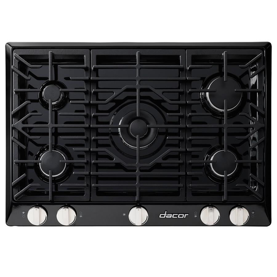 Dacor Renaissance 5 Burner Gas Cooktop Black Common 30 In