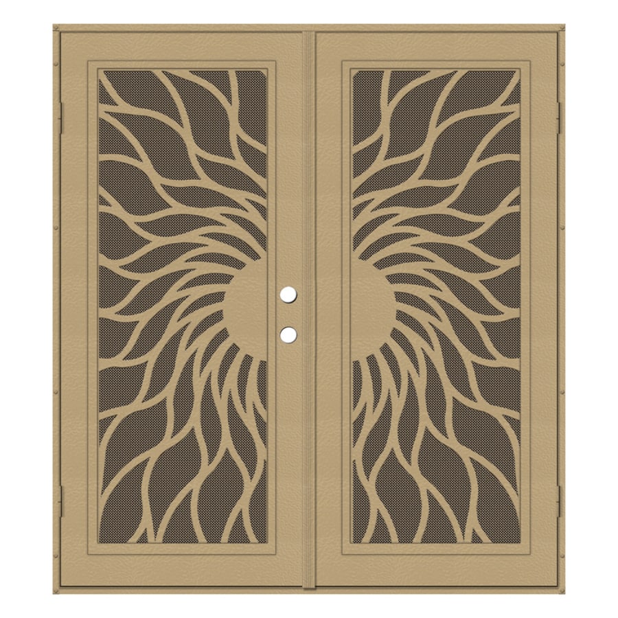 Titan Titan Security Doors Powder Coated Desert Sand Aluminum