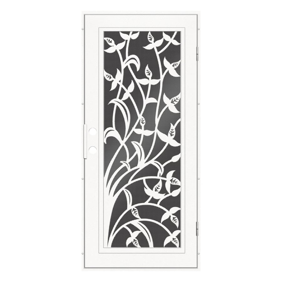 TITAN Yale 36in x 80in White Aluminum Surface Mount Security Door in the Security Doors