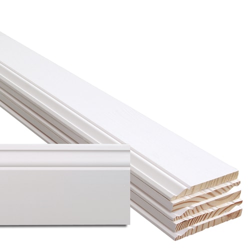 5-1/4-in x 12-ft Pine Primed Baseboard Moulding in the Baseboard ...