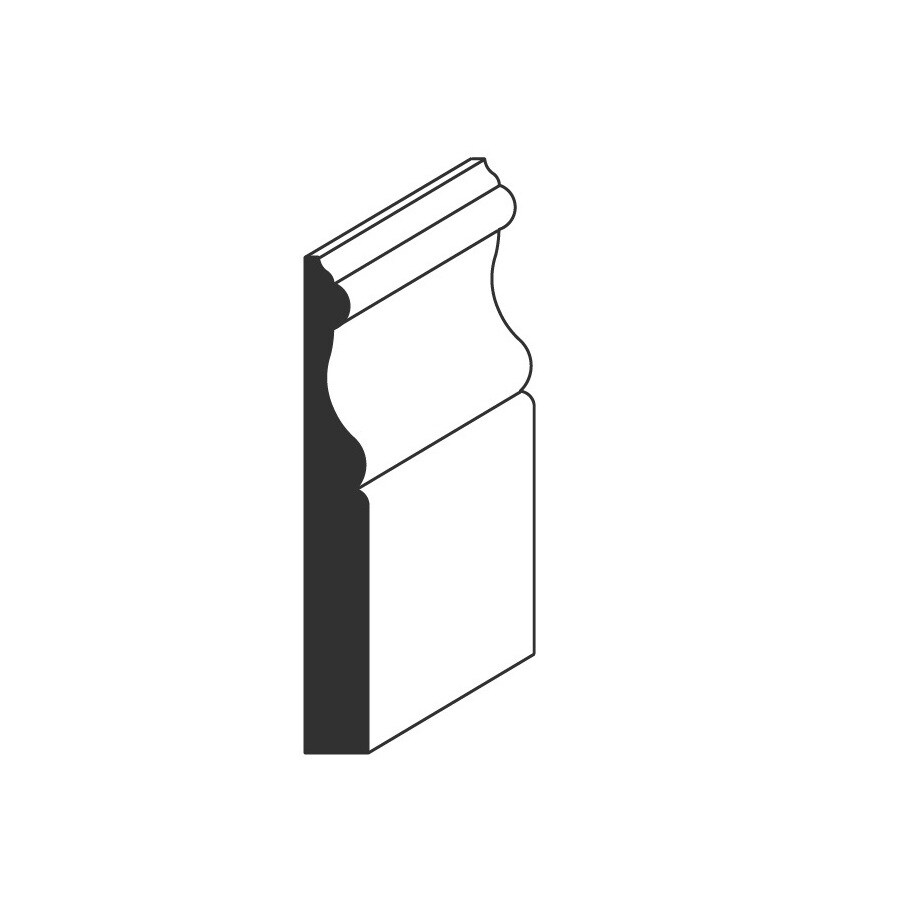  94-MDF16 Primed MDF Baseboard Moulding