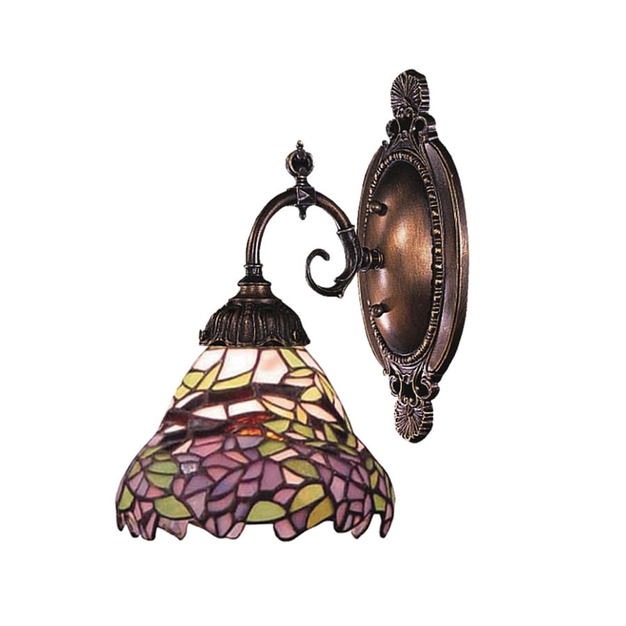 Shop Westmore Lighting 6-in W 1-Light Bronze Tiffany-style Arm Wall ...