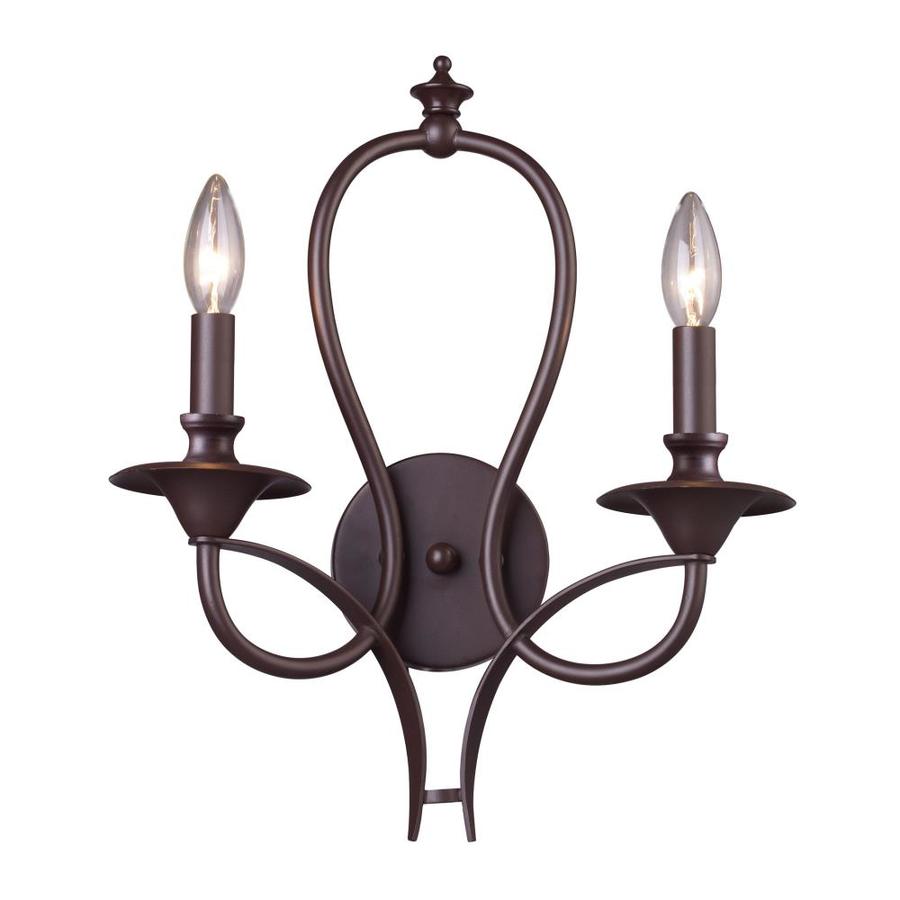 Westmore Lighting Medford 14in W 2Light Oiled Bronze Pocket Wall