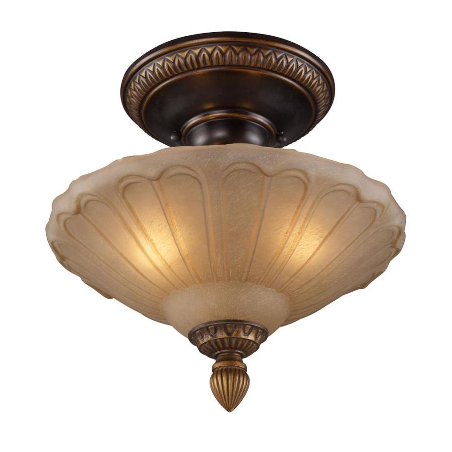 Shop Westmore Lighting Westchester 12in W Golden Bronze Frosted Glass