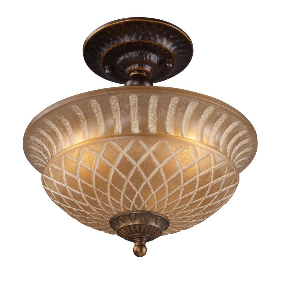 Shop Westmore Lighting Westchester 10in W Golden Bronze Frosted Glass