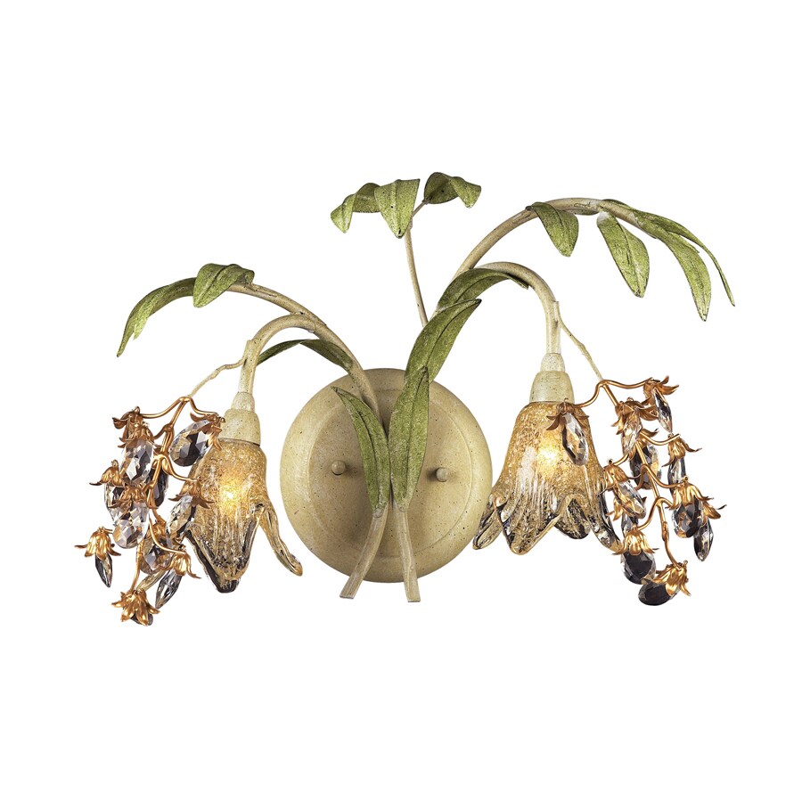 Westmore Lighting WB05061 16-in W 2-Light Seashell Wall Sconce