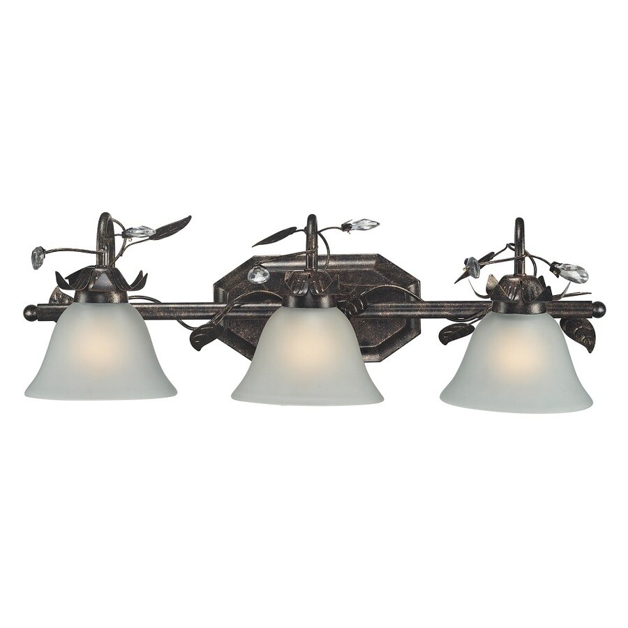 Westmore Lighting BB372061 Lunenburg 3-Light Deep Rust and Frosted Glass Casual/Transitional