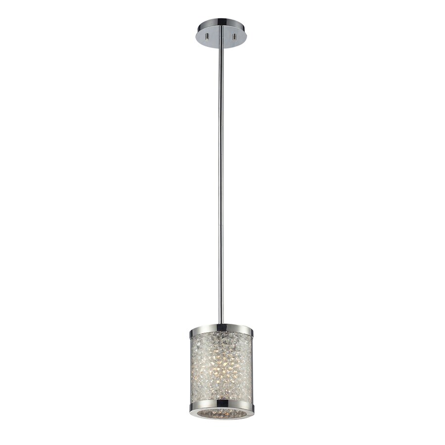 Westmore Lighting PT198213 Rocora 6-in W Polished Chrome/Encased Crystal Diffuser Mini Pendant Light with Crystal Shade