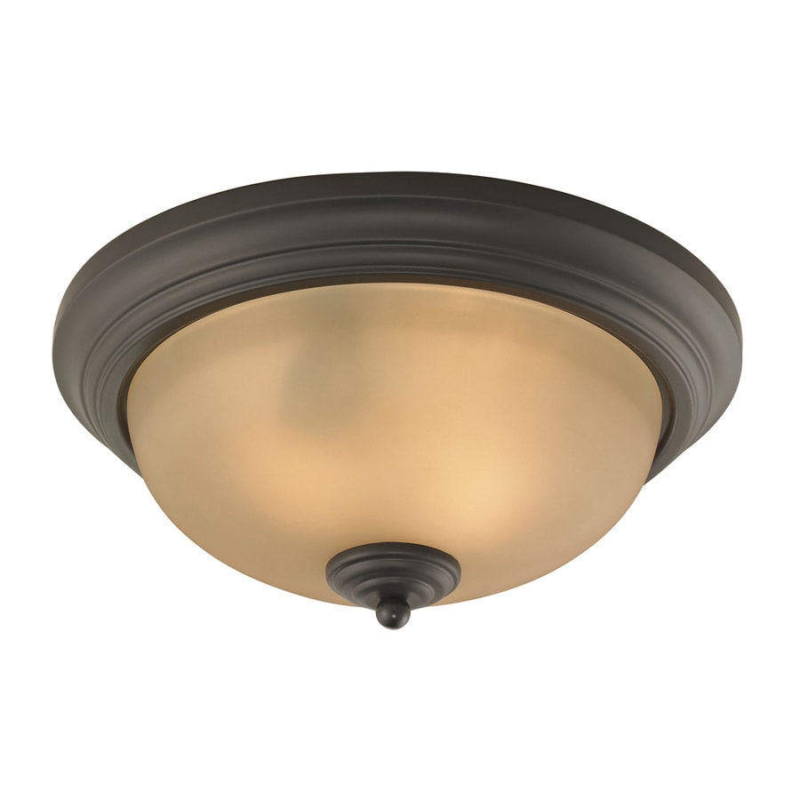 Westmore Lighting 13-in Oil Rubbed Bronze Casual/Transitional Flush Mount Light