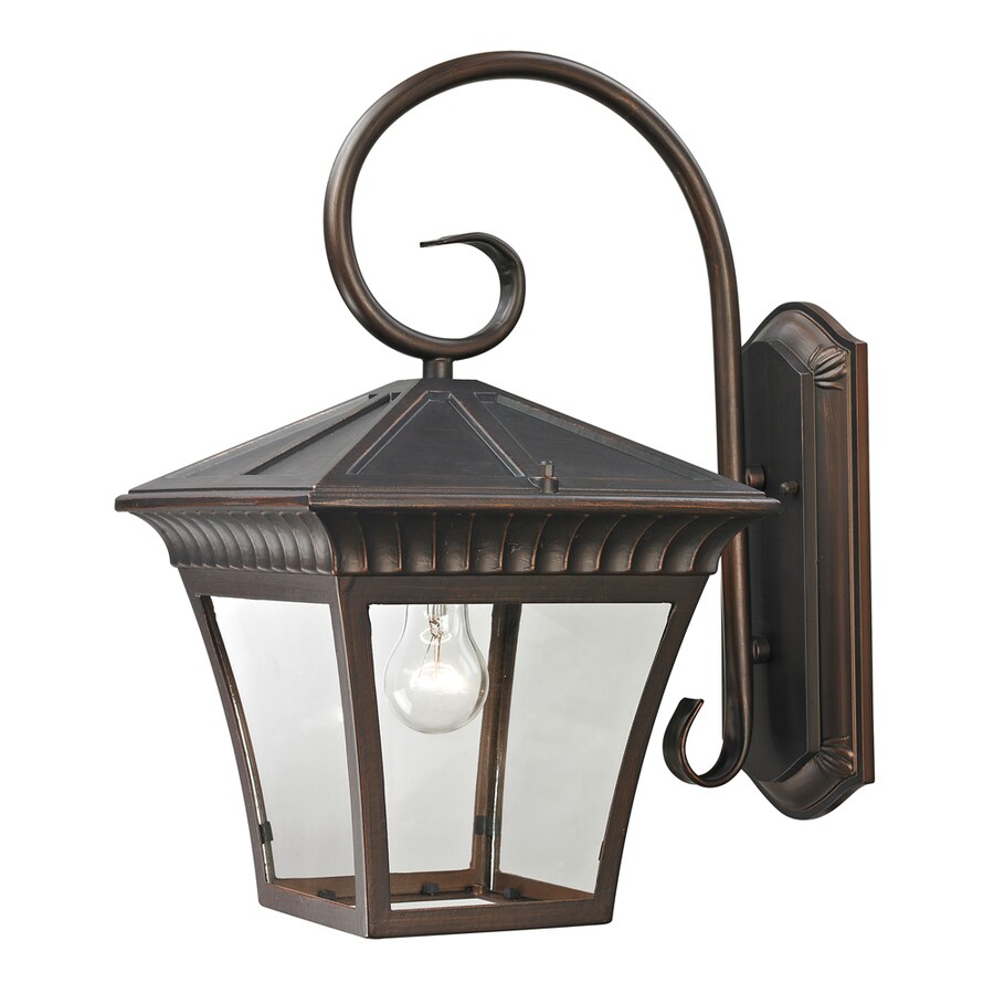 Shop Westmore Lighting Colebrook 18.3-in H Hazelnut Bronze Outdoor Wall Light at Lowes.com