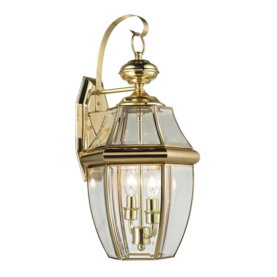 Shop Westmore Lighting Keswick 21in H Antique Brass Outdoor Wall Light at Lowes.com