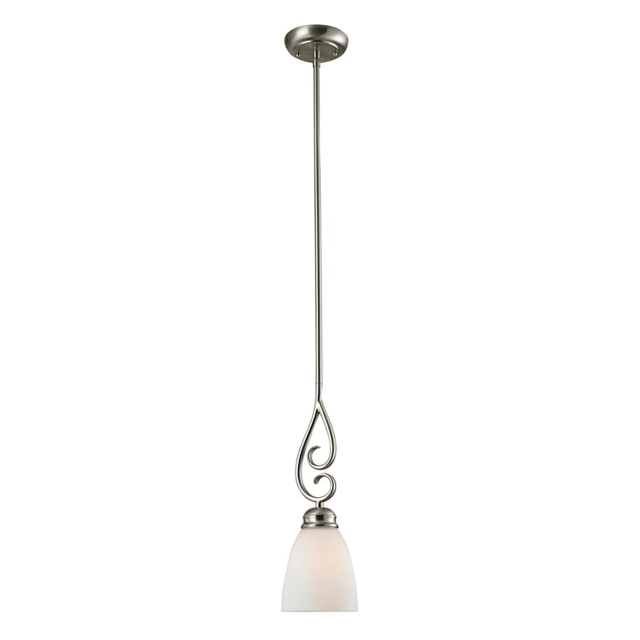 Westmore Lighting Sunbury Brushed Nickel Vintage Tinted Glass Dome Pendant Light