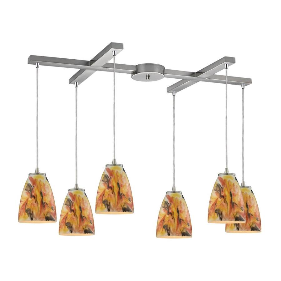 Westmore Lighting Artwave 6 Light 33 0000 In Satin Nickel Dimmable Westmore Lighting Artwave 6 Light 33 0000 In Satin Nickel Dimmable Gl Pendant Linear Track Kit