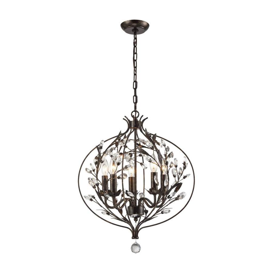 Westmore Lighting Faun 5-Light Deep Rust Traditional Crystal Abstract ...