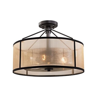 Westmore Lighting Sandbar 18-in Oil-Rubbed Bronze Transitional Semi-flush Mount Light Westmore Lighting Sandbar 18-in Oil-Rubbed Bronze Transitional Semi-flush Mount Light