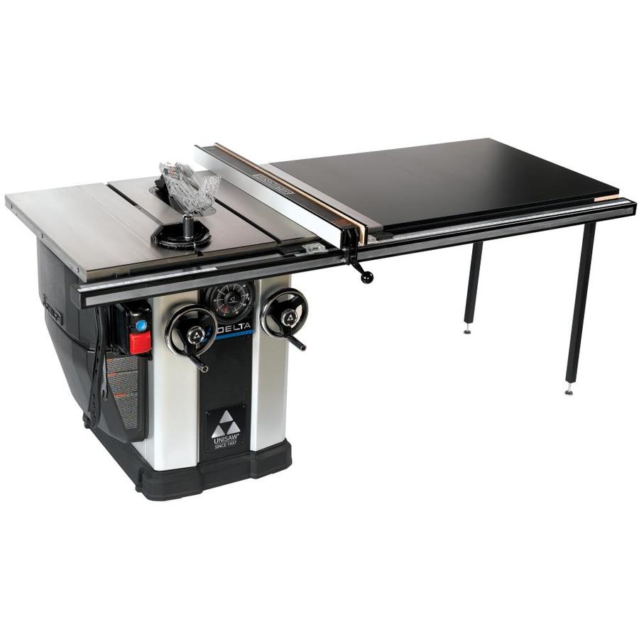 Delta Unisaw 10 In Carbide Tipped Blade 15 Amp Table Saw At Lowes Com