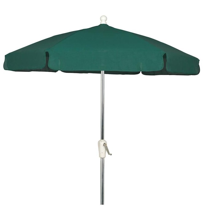 Fiberbuilt Ft Forest Green No Tilt Market Patio Umbrella In The