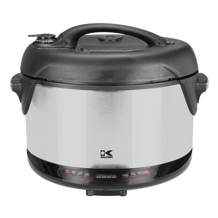 Kalorik 6.5Quart Silver Round 3Vessel Slow Cooker at